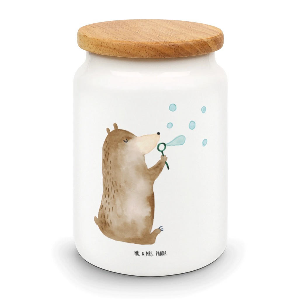 Storage jar bear soap bubbles preservative jar, airtight container, kitchen canister, snack jar, food storage container, canister, ceramic jar, kitchen storage solutions, treat jar, storage jar, pantry storage, cookie jar, bulk food storage, bear, teddy, teddy bear, cuddly toy, Soap Bubbles Bear Funny Being Happy Sad Happy