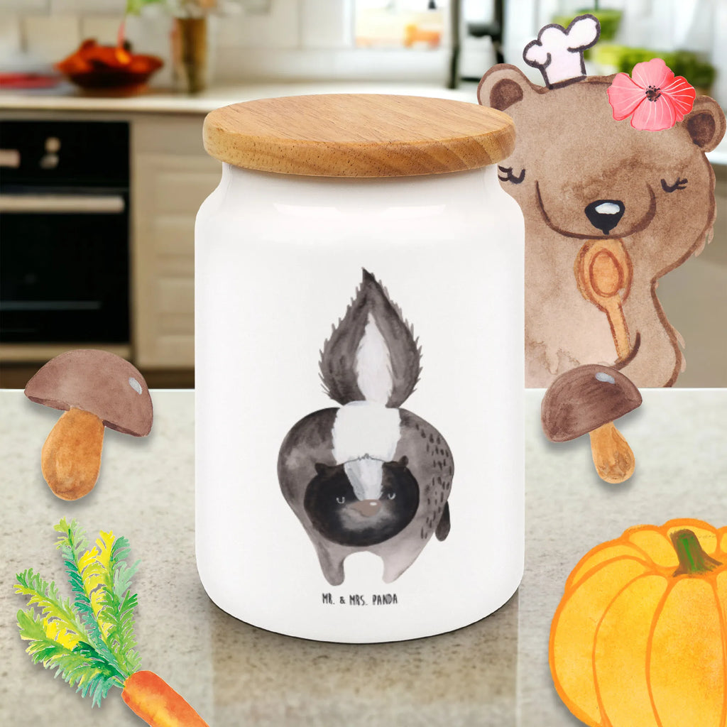 Vorratsdose Stinktier Angriff keksdosen, tee behälter, Dose, Aufbewahrungsdosen, keramikdose, Lebensmittelbehälter, Vorratsbehälter, Vorratsglas, Teedose, Frischhaltedose, Frischhaltedose Mit Deckel, Vorratsdose, gebäckdose, zuckerdose, Aufbewahrungsdose, bonbondose, Kaffeedose, müslidose, Frischhaltedosen, Aufbewahrungsdose Mit Deckel, leckerlidosen, leckerlidose, aufbewahrungsbehälter, Vorratsdose Mit Deckel, Vorratsdosen, Keksdose, Stinktier, Skunk, wütend, Raubtier, Stinker, Stinki, Drohung, Wildtier