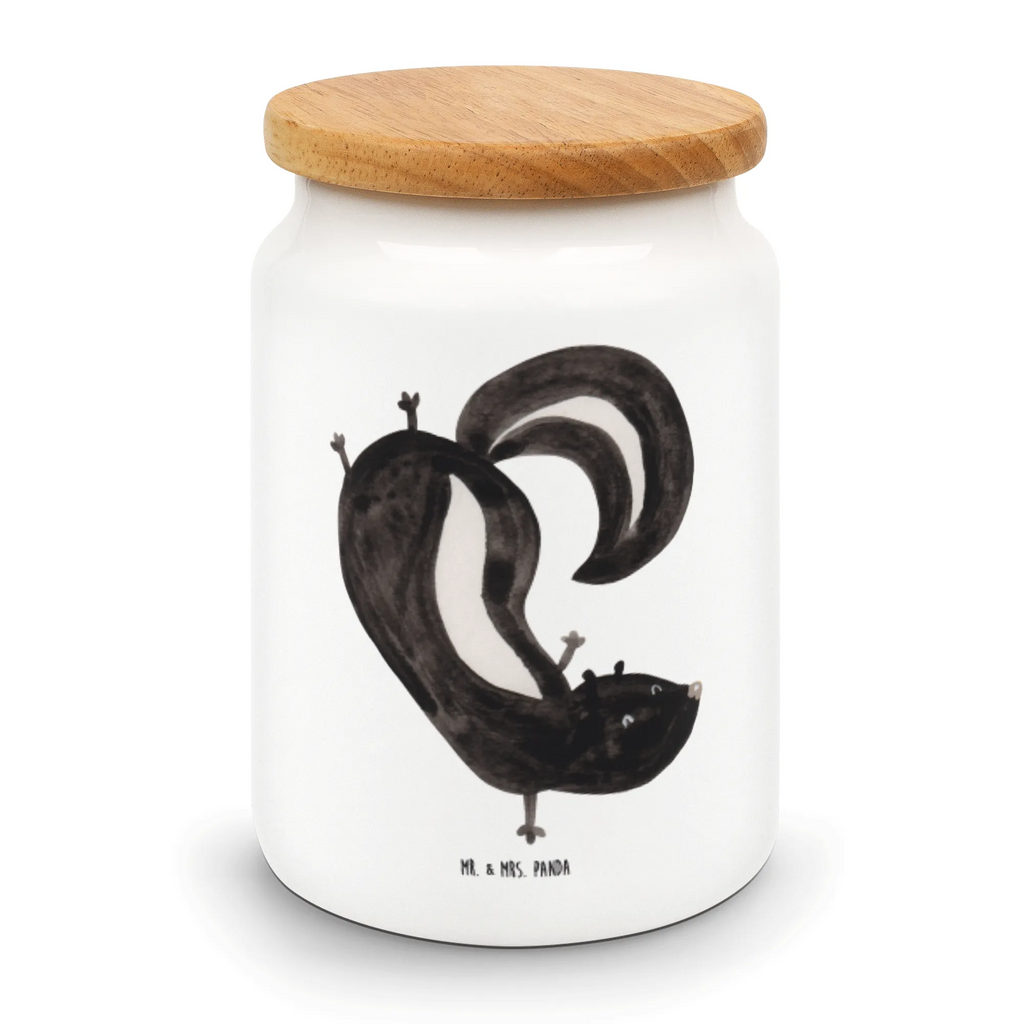 Storage jar skunk handstand keramikdose, keksdosen, Kaffeedose, Vorratsdose, tee behälter, Vorratsbehälter, aufbewahrungsbehälter, Aufbewahrungsdose, Frischhaltedose, leckerlidose, zuckerdose, Vorratsdosen, leckerlidosen, Dose, bonbondose, Frischhaltedosen, Teedose, Vorratsdose Mit Deckel, Aufbewahrungsdosen, Keksdose, Aufbewahrungsdose Mit Deckel, Lebensmittelbehälter, Vorratsglas, Frischhaltedose Mit Deckel, müslidose, gebäckdose, Stinktier, Skunk, Spielplatz, Raubtier, Kind, Stinki, Stinker, Wildtier, Verpielt