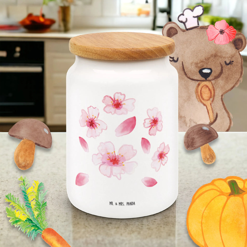 Storage jar Cherry Blossoms Sea kitchen canister, kitchen storage solutions, cookie jar, preservative jar, treat jar, food storage container, airtight container, storage jar, ceramic jar, pantry storage, bulk food storage, snack jar, canister