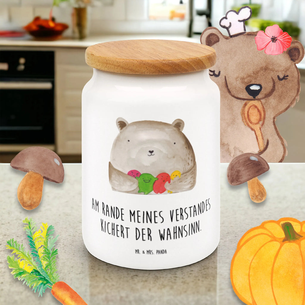 Storage jar bear Feeling snack jar, treat jar, storage jar, ceramic jar, canister, kitchen storage solutions, pantry storage, preservative jar, airtight container, cookie jar, kitchen canister, bulk food storage, food storage container, bear, teddy, teddy bear, cuddly toy, Bear, Madness