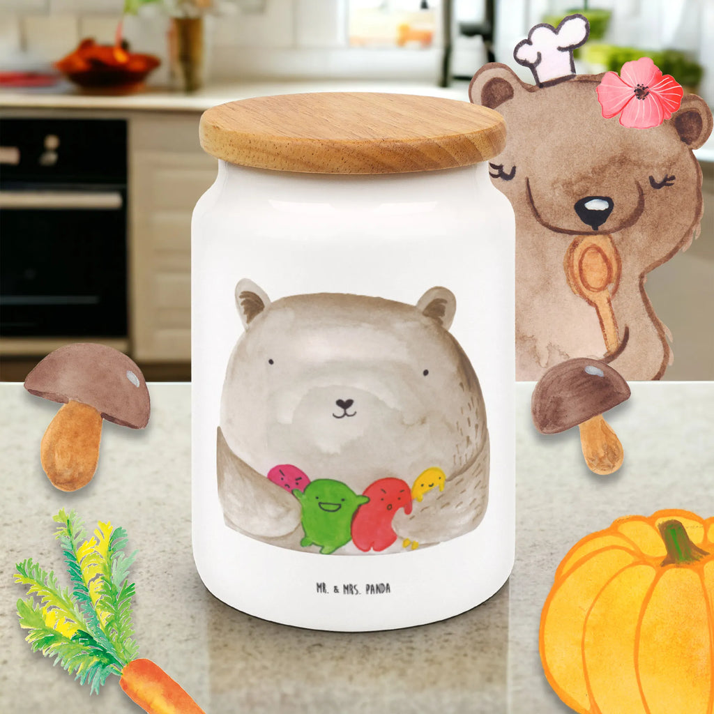Storage jar bear Feeling snack jar, treat jar, storage jar, ceramic jar, canister, kitchen storage solutions, pantry storage, preservative jar, airtight container, cookie jar, kitchen canister, bulk food storage, food storage container, bear, teddy, teddy bear, cuddly toy, Bear, Madness