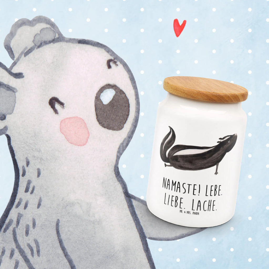 Pojemnik na żywność skunks Joga gebäckdose, müslidose, Vorratsdose Mit Deckel, Lebensmittelbehälter, bonbondose, Vorratsdose, Aufbewahrungsdosen, leckerlidose, Frischhaltedose Mit Deckel, Kaffeedose, Frischhaltedosen, Vorratsglas, aufbewahrungsbehälter, tee behälter, Vorratsdosen, Teedose, zuckerdose, keksdosen, Frischhaltedose, leckerlidosen, keramikdose, Vorratsbehälter, Aufbewahrungsdose, Aufbewahrungsdose Mit Deckel, Keksdose, Dose, Stinktier, Skunk, Stinki, Yoga, Lache, Raubtier, Stinker, Wildtier, Namaste, Lebe, Liebe