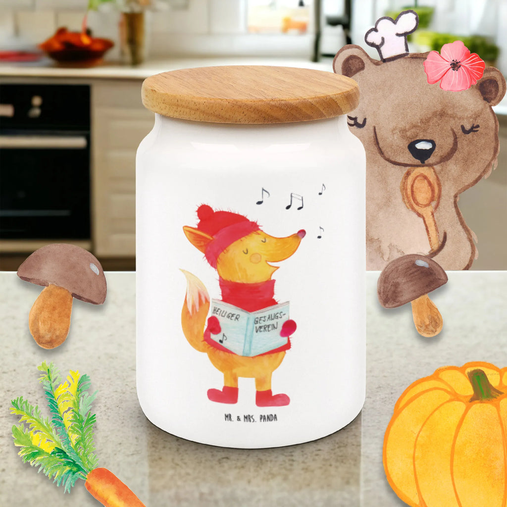 Pojemnik na żywność lis Śpiewak Zima, Boże Narodzenie, dekoracje świąteczne, Mikołaj, Adwent, Wigilia, zimowy motyw