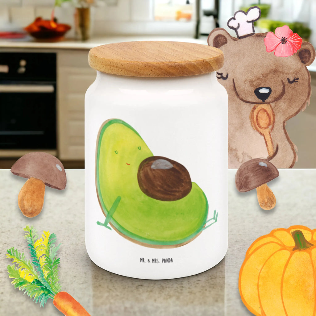 Storage jar avocado pregnancy cookie jar, treat jar, airtight container, kitchen storage solutions, canister, preservative jar, ceramic jar, kitchen canister, pantry storage, food storage container, storage jar, bulk food storage, snack jar, avocado, vegetables, baby shower, pregnancy, pregnant, Avocado
