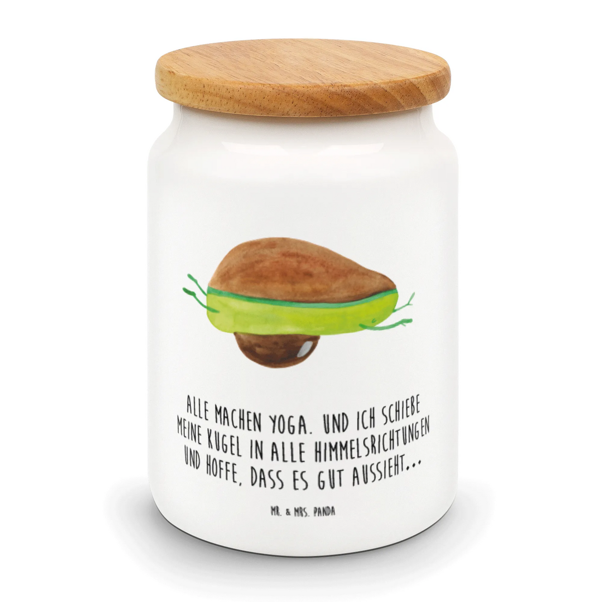 Vorratsdose Avocado Yoga Kaffeedose, Vorratsbehälter, leckerlidose, Frischhaltedose, Keksdose, zuckerdose, vorratsgefäß, tee behälter, gebäckdose, bonbondose, Aufbewahrungsdose, behälter, Snackdose, Lebensmittelbehälter, salzdose, Vorratsdose, Aromadose, aufbewahrungsbehälter, vorratsbox, Dose, Teedose, keramikdose, müslidose, Biskuitdose, Avocado, Veggie, Vegan, Gesund, Avocado Yoga Vegan