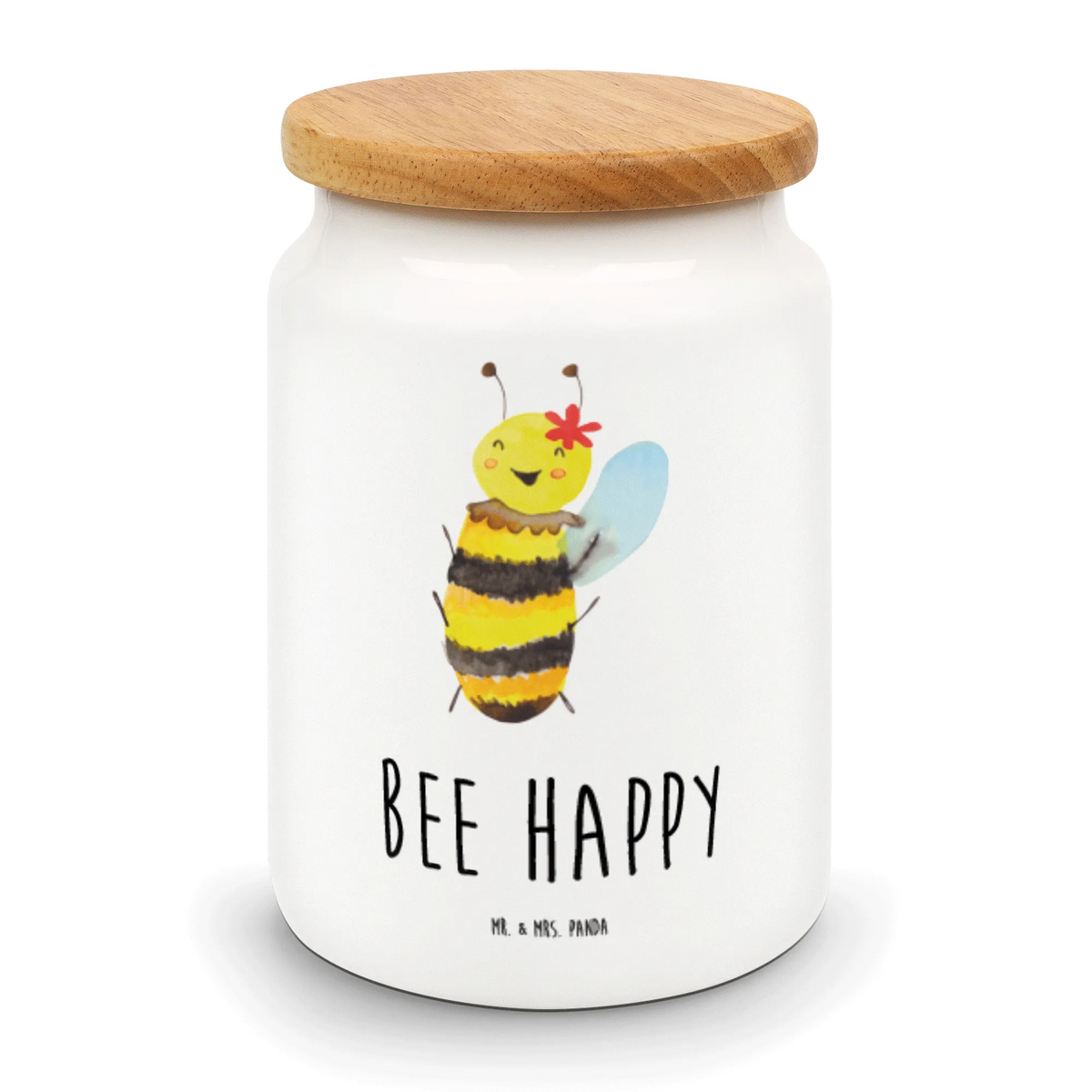 Vorratsdose Biene Happy vorratsgefäß, Snackdose, salzdose, leckerlidose, aufbewahrungsbehälter, behälter, zuckerdose, Frischhaltedose, Biskuitdose, müslidose, Vorratsbehälter, tee behälter, bonbondose, Keksdose, Aufbewahrungsdose, Vorratsdose, Dose, Lebensmittelbehälter, vorratsbox, Kaffeedose, Aromadose, Teedose, keramikdose, gebäckdose, Biene, Hummel, Wespe