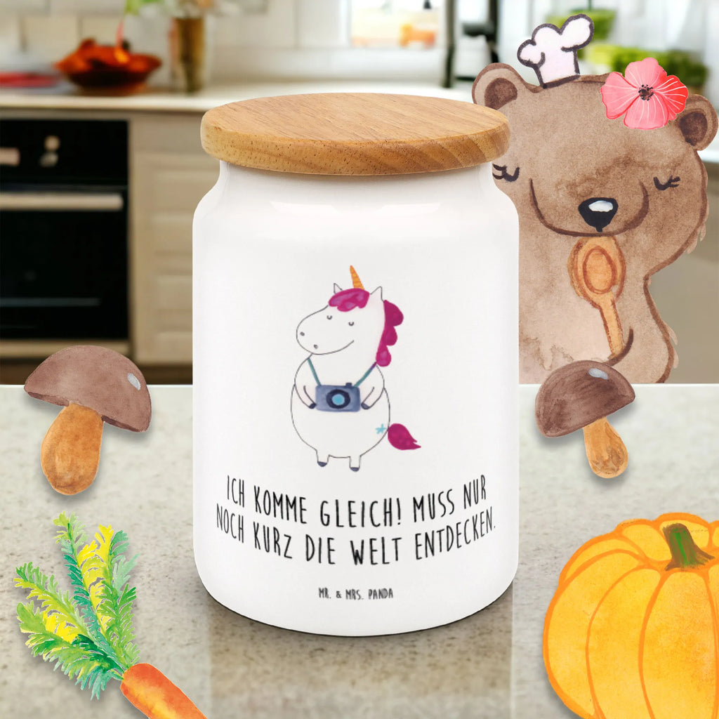 Storage jar unicorn photographer kitchen canister, snack jar, kitchen storage solutions, canister, airtight container, preservative jar, bulk food storage, treat jar, storage jar, cookie jar, ceramic jar, food storage container, pantry storage, unicorn, unicorns, Photography, Traveling, Tourist, Photographer gift, Unicorn, Holiday, Photographer, Camera, Traveler gift