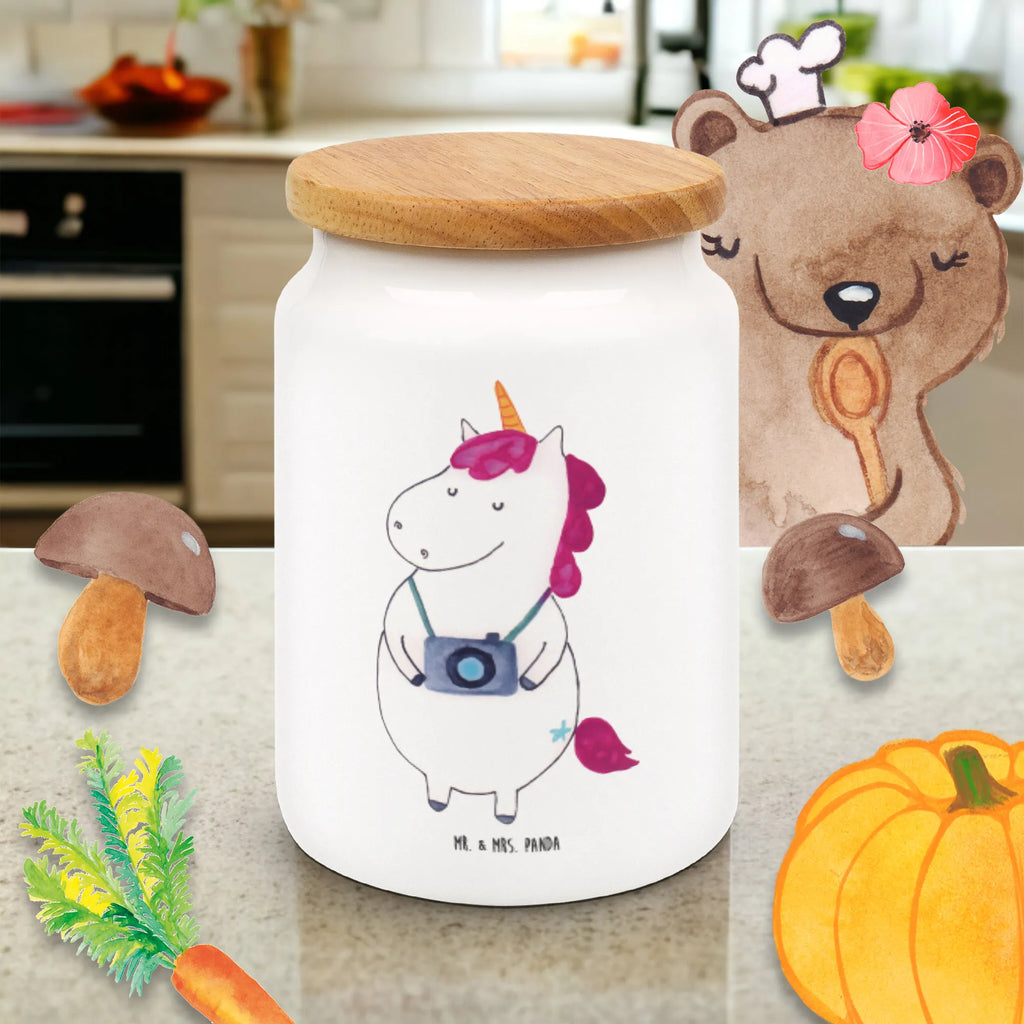 Storage jar unicorn photographer kitchen canister, snack jar, kitchen storage solutions, canister, airtight container, preservative jar, bulk food storage, treat jar, storage jar, cookie jar, ceramic jar, food storage container, pantry storage, unicorn, unicorns, Photography, Traveling, Tourist, Photographer gift, Unicorn, Holiday, Photographer, Camera, Traveler gift