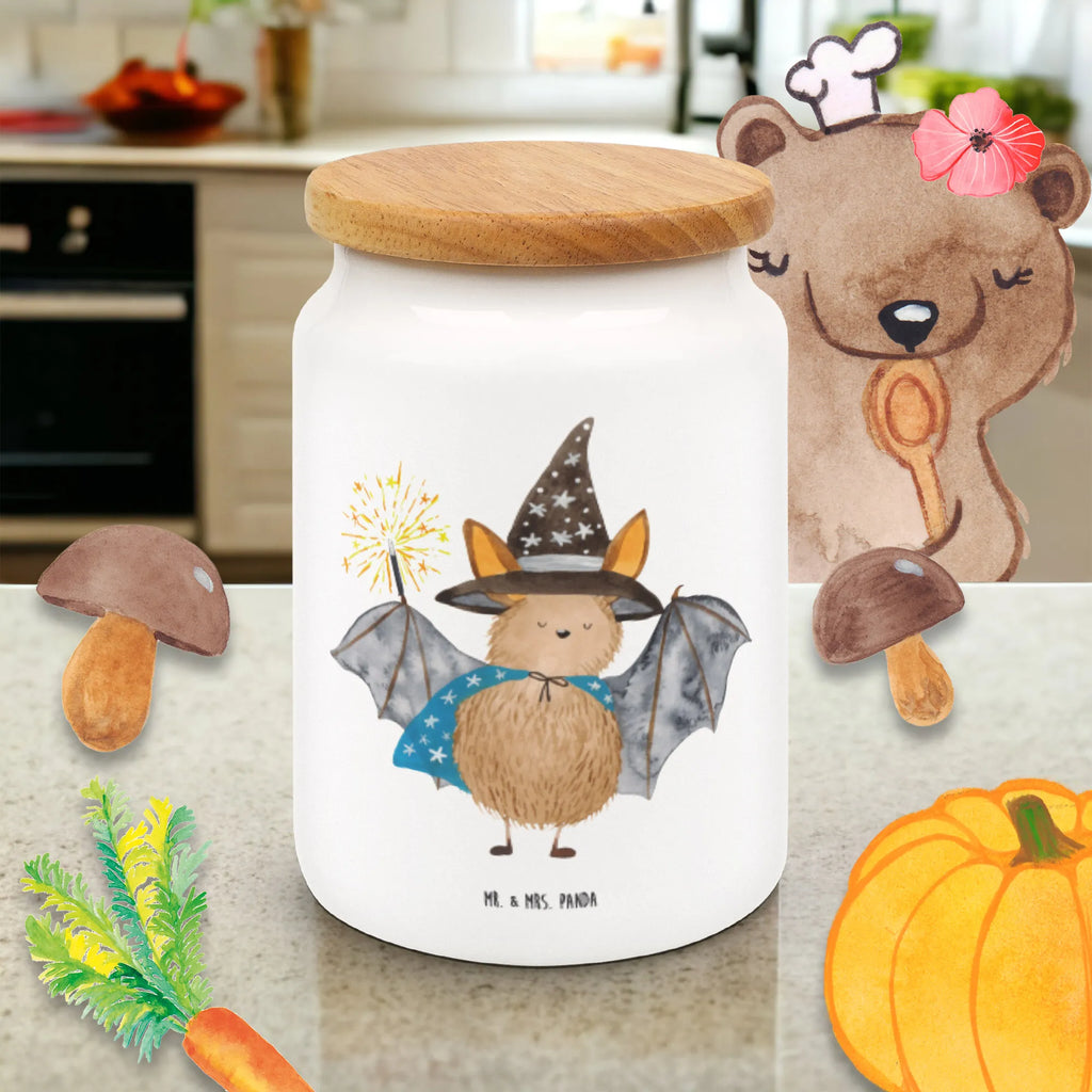 Storage jar bat wizard snack jar, bulk food storage, preservative jar, storage jar, canister, airtight container, food storage container, ceramic jar, pantry storage, kitchen storage solutions, treat jar, cookie jar, kitchen canister, small animals, cute, funny, cute animal motives, hand drawn, small world, funny sayings, good mood, happy, gifts, gift ideas, special gifts, animal lover, card, magicians, sorcerers, get in, bats, Bats, women