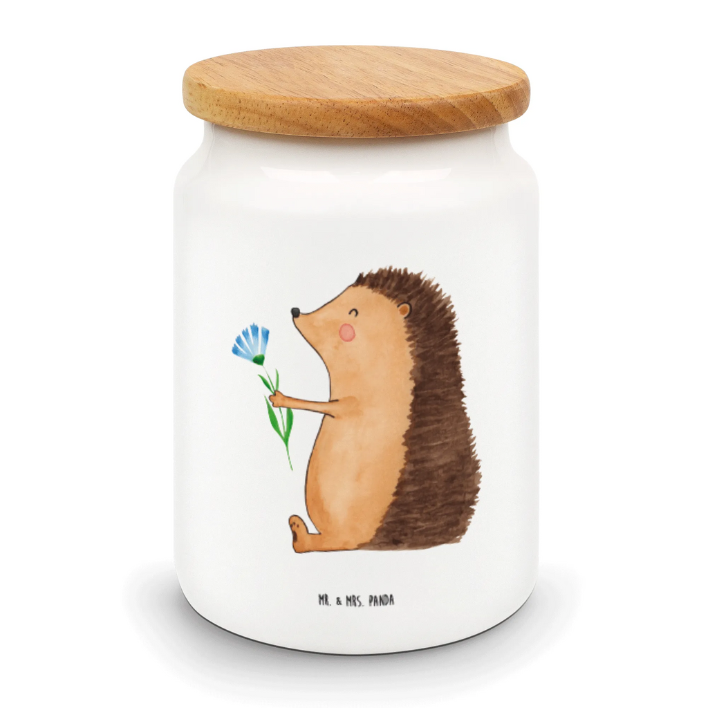 Storage jar Hedgehog Flower canister, preservative jar, kitchen canister, food storage container, pantry storage, airtight container, cookie jar, bulk food storage, snack jar, ceramic jar, treat jar, storage jar, kitchen storage solutions, small animals, cute, funny, cute animal motives, hand drawn, small world, funny sayings, good mood, happy, gifts, gift ideas, special gifts, animal lover, card, recovery wishes, sick, illness, hospital, get well soon, hedgehog, visit