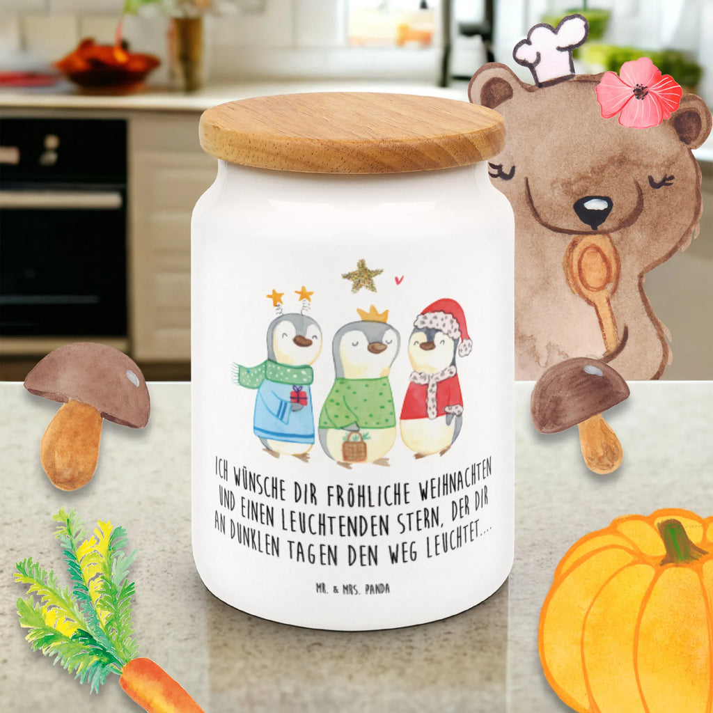 Storage jar wintertime Holy Three Kings storage jar, kitchen canister, cookie jar, kitchen storage solutions, treat jar, preservative jar, ceramic jar, canister, snack jar, bulk food storage, food storage container, pantry storage, airtight container, Winter, Christmas, Christmas time, snow, Epiphany, Christmas present, Santa Claus, Christmas Eve, Christmas days