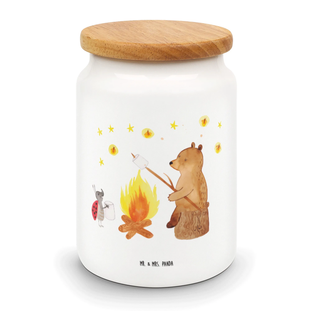 Storage jar Bear & Ladybird campfire canister, snack jar, cookie jar, airtight container, bulk food storage, kitchen storage solutions, preservative jar, pantry storage, ceramic jar, kitchen canister, treat jar, food storage container, storage jar, bear, teddy, teddy bear, cuddly toy, Campfire