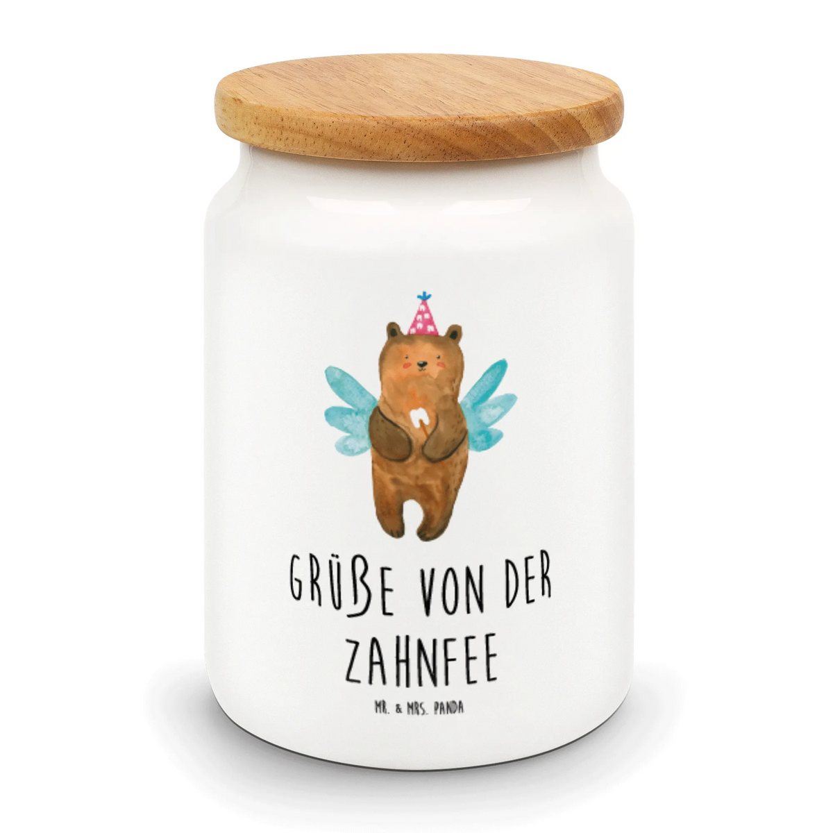 Vorratsdose Bär Zahnfee bonbondose, Snackdose, Aufbewahrungsdose, Vorratsdose, Vorratsbehälter, Aromadose, vorratsgefäß, Kaffeedose, Teedose, aufbewahrungsbehälter, Lebensmittelbehälter, müslidose, vorratsbox, Dose, salzdose, leckerlidose, Keksdose, keramikdose, tee behälter, Biskuitdose, zuckerdose, gebäckdose, behälter, Frischhaltedose, Teddy, Bär, Teddybär, Zahnfee, Erster Zahn, Milchzahn, Fee