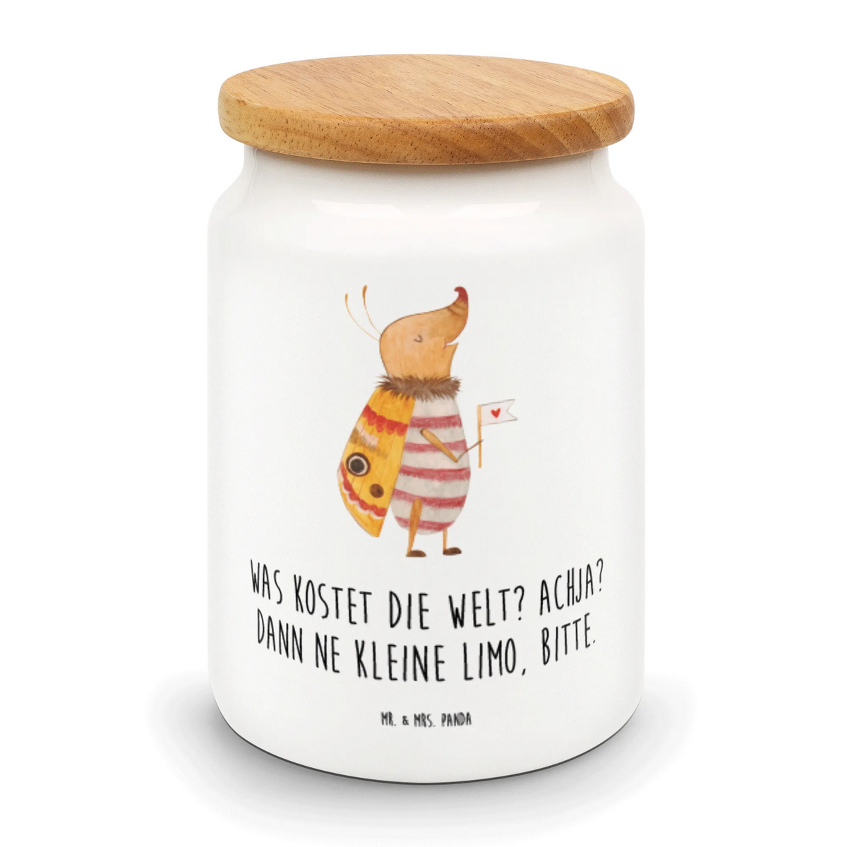 Storage jar Moth flag kitchen canister, treat jar, kitchen storage solutions, airtight container, preservative jar, snack jar, storage jar, pantry storage, canister, ceramic jar, bulk food storage, cookie jar, food storage container, small animals, cute, funny, cute animal motives, hand drawn, small world, funny sayings, good mood, happy, gifts, gift ideas, special gifts, animal lover, card, Moth, Saying funny, Kitchen decoration, How much does the world cost, Beetle