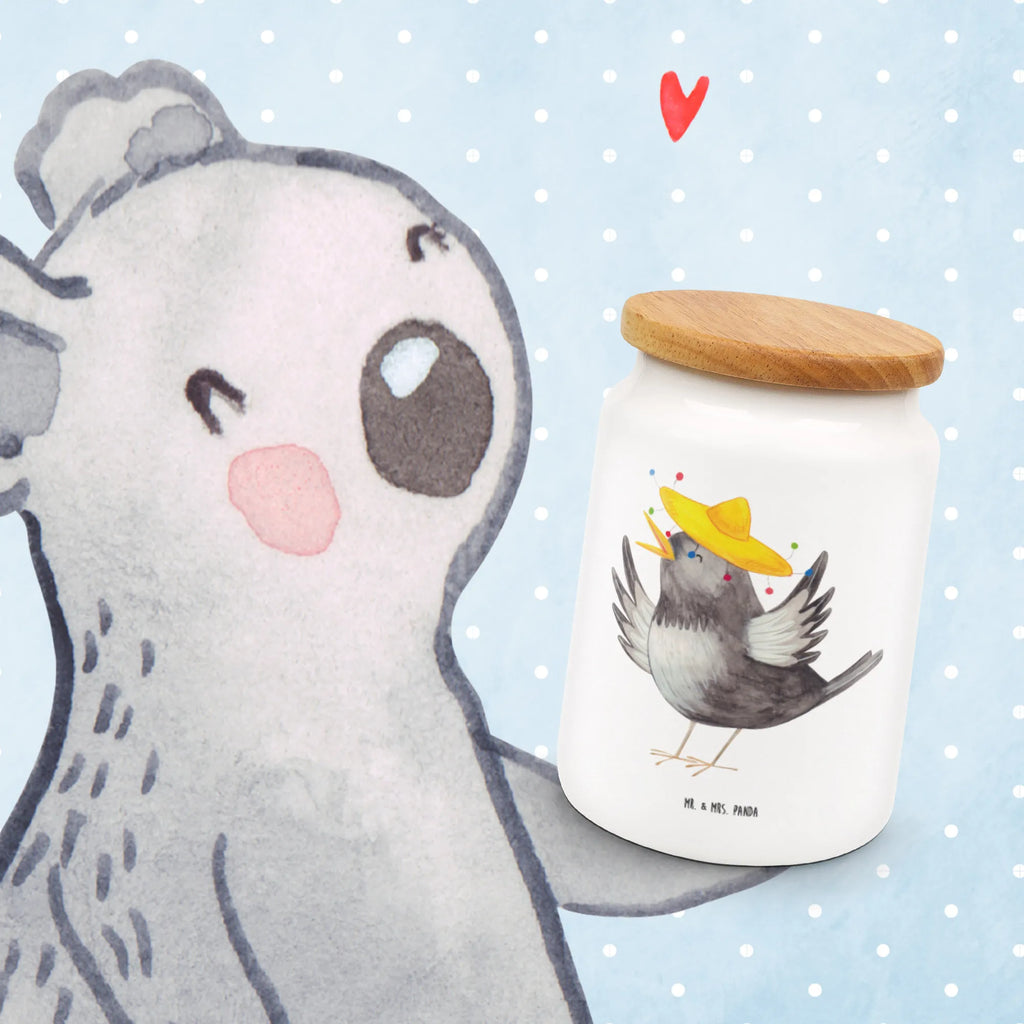 Pojemnik na żywność kruk Sombrero Motywy zwierzęce, dobra energia, zabawne powiedzonka, zwierzęta