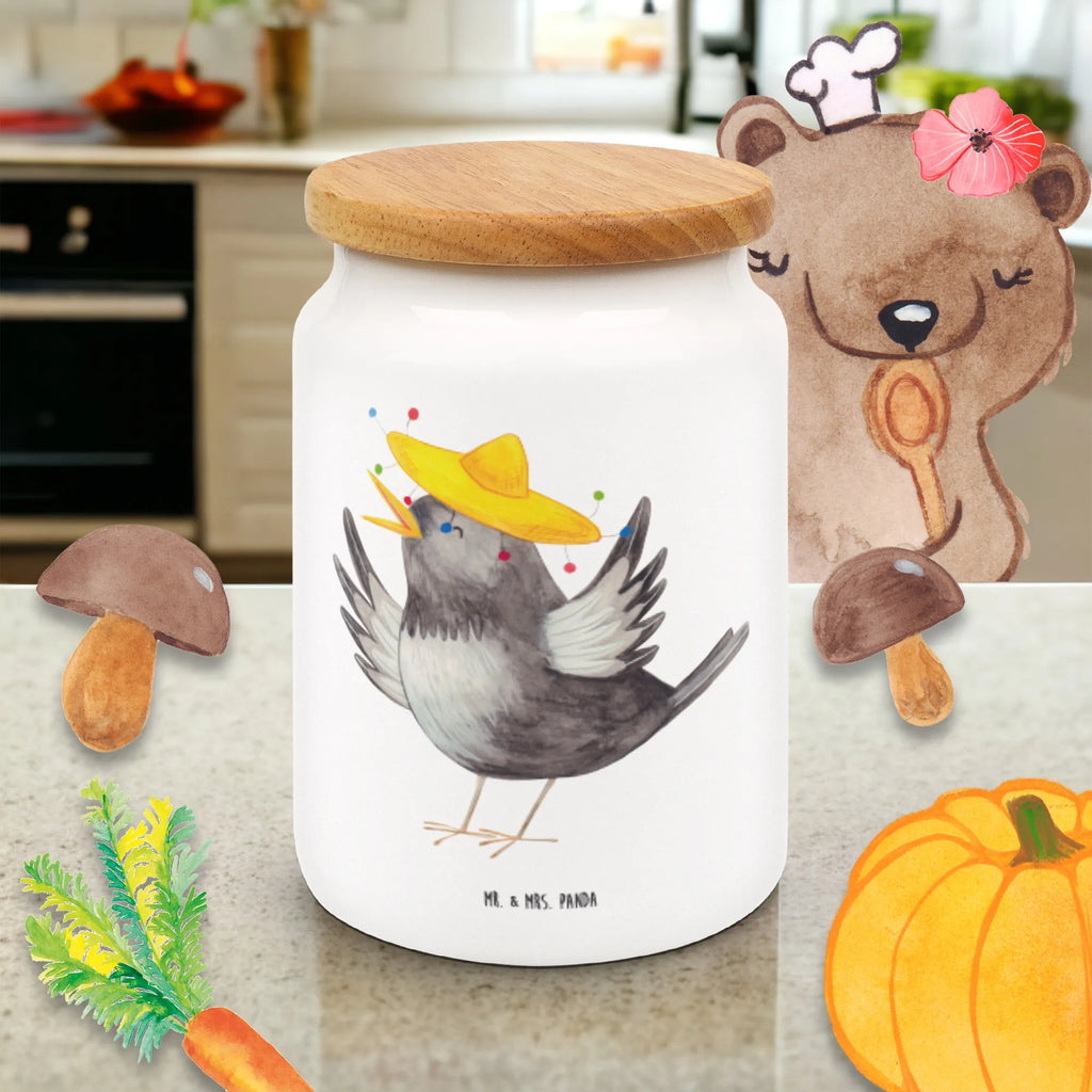 Pojemnik na żywność kruk Sombrero Motywy zwierzęce, dobra energia, zabawne powiedzonka, zwierzęta