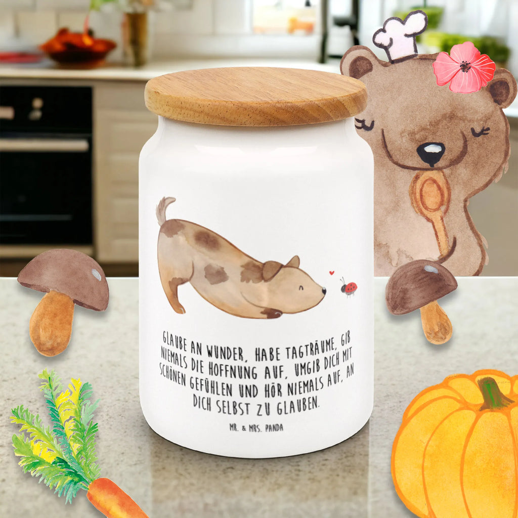 Storage jar Dog ladybug kitchen canister, bulk food storage, cookie jar, canister, pantry storage, storage jar, food storage container, preservative jar, treat jar, airtight container, ceramic jar, kitchen storage solutions, snack jar, dog, mutt, hound, woof, dog mama, dog breed, love dogs, love for dogs, dog decorative items, bag with dog print, funny gifts for dog owners, what do you give a dog lover, Christmas gifts for dogs, gifts for dogs, dog sayings, Dog, Dog slogan, Ladybird, Sayings, Dogs, Mongrel dog, Mongrel