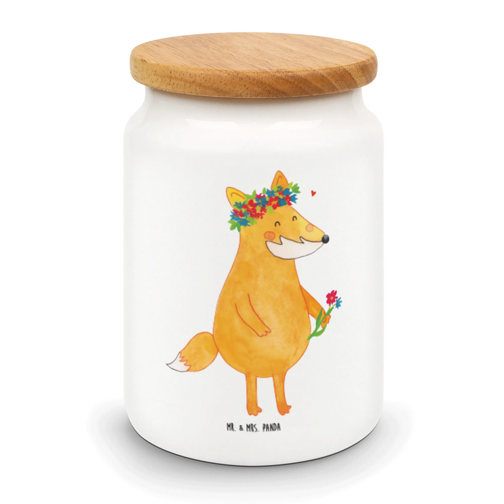 Storage jar Fox Flower treat jar, food storage container, bulk food storage, preservative jar, airtight container, snack jar, canister, kitchen canister, ceramic jar, pantry storage, storage jar, cookie jar, kitchen storage solutions, fox, foxes, forest wildlife, clever as a fox, animal lover, joy, proof of love, me, girlfriends, flower, motivation, girlfriend, fox girl, flower girl, love, flowers, self-love