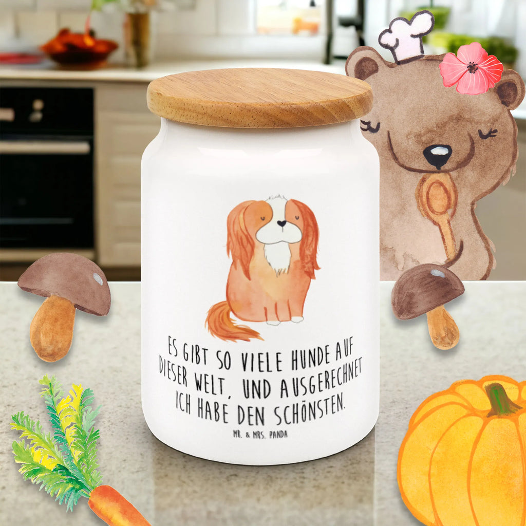 Pojemnik na żywność pies Cavalier King Charles Spaniel Pies, motyw psa, zwierzę domowe, rasa psa, miłośnik zwierząt, właściciel psa, powiedzenia