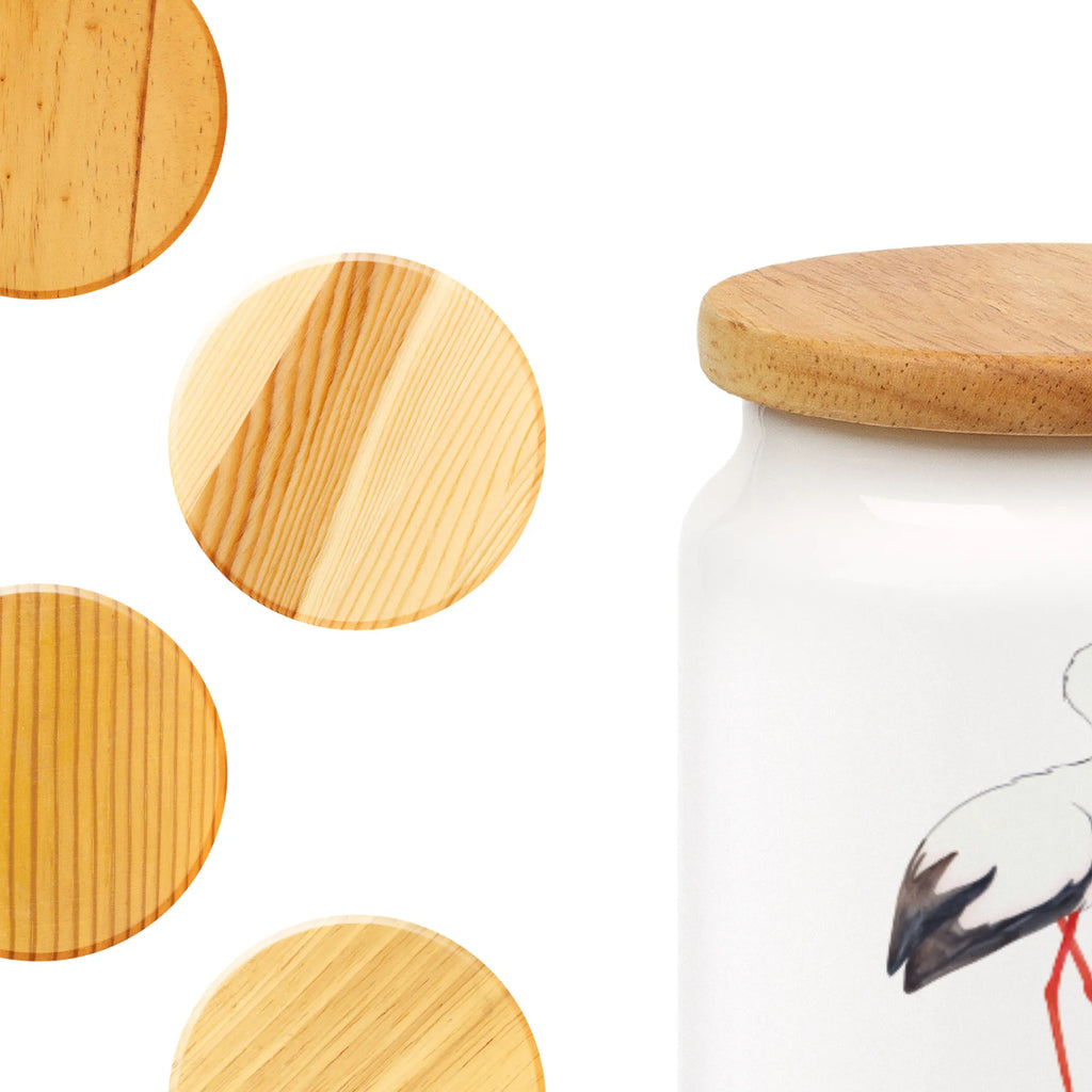 Storage jar Stork kitchen storage solutions, pantry storage, food storage container, preservative jar, airtight container, canister, cookie jar, snack jar, ceramic jar, kitchen canister, storage jar, treat jar, bulk food storage, small animals, cute, funny, cute animal motives, hand drawn, small world, funny sayings, good mood, happy, gifts, gift ideas, special gifts, animal lover, card, birth, mothers, baby bump, mother, pregnant, stork, becoming a mother, pregnancy, baby