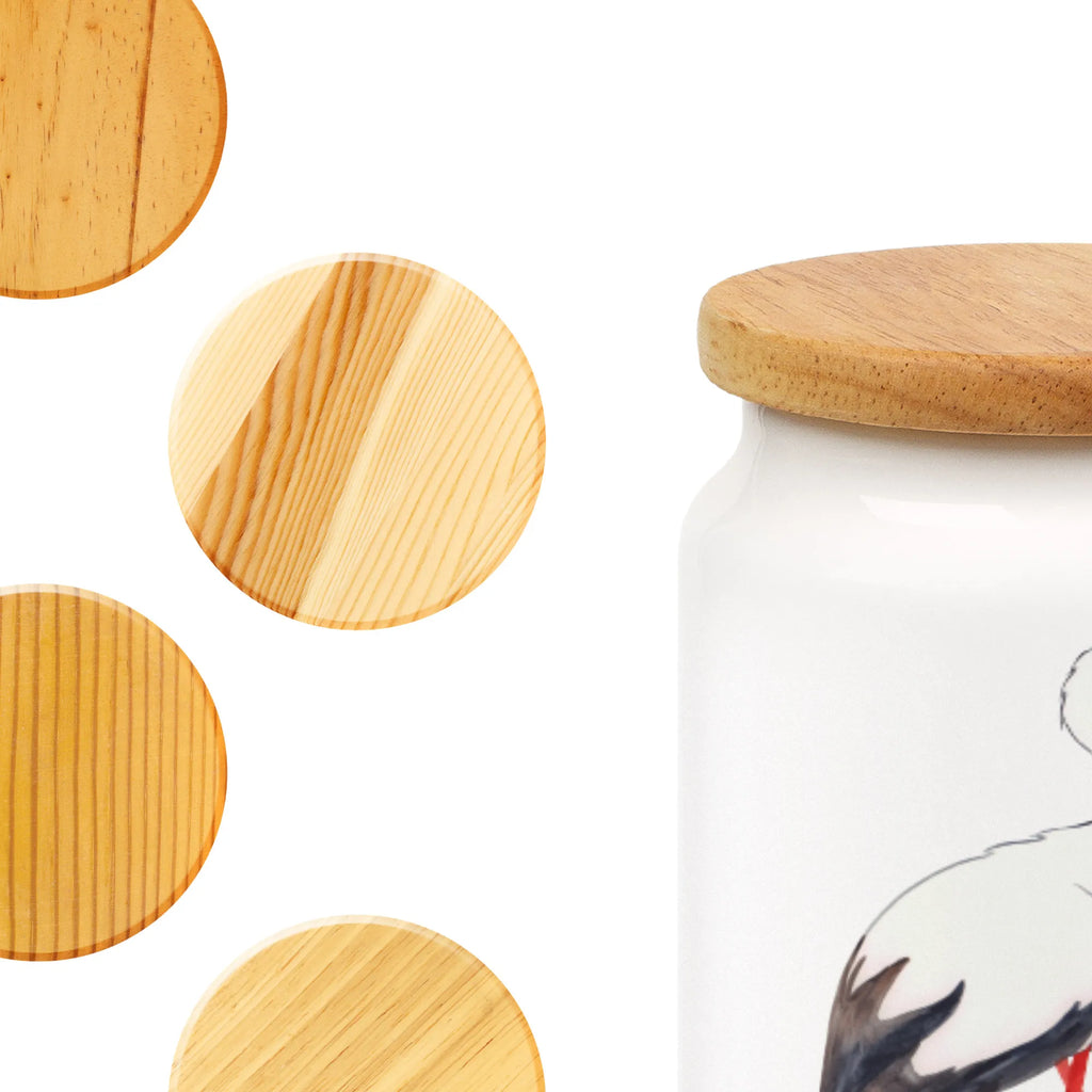 Storage jar Stork kitchen storage solutions, pantry storage, food storage container, preservative jar, airtight container, canister, cookie jar, snack jar, ceramic jar, kitchen canister, storage jar, treat jar, bulk food storage, small animals, cute, funny, cute animal motives, hand drawn, small world, funny sayings, good mood, happy, gifts, gift ideas, special gifts, animal lover, card, birth, mothers, baby bump, mother, pregnant, stork, becoming a mother, pregnancy, baby