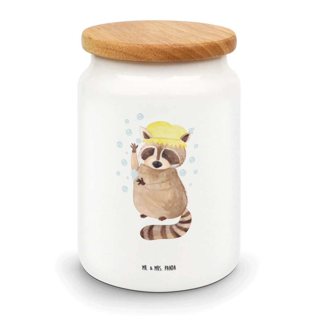 Storage jar Raccoon cookie jar, kitchen storage solutions, ceramic jar, treat jar, preservative jar, snack jar, kitchen canister, canister, bulk food storage, pantry storage, airtight container, food storage container, storage jar, small animals, cute, funny, cute animal motives, hand drawn, small world, funny sayings, good mood, happy, gifts, gift ideas, special gifts, animal lover, card, daydreaming, soap bubbles, wash, plan, raccoon