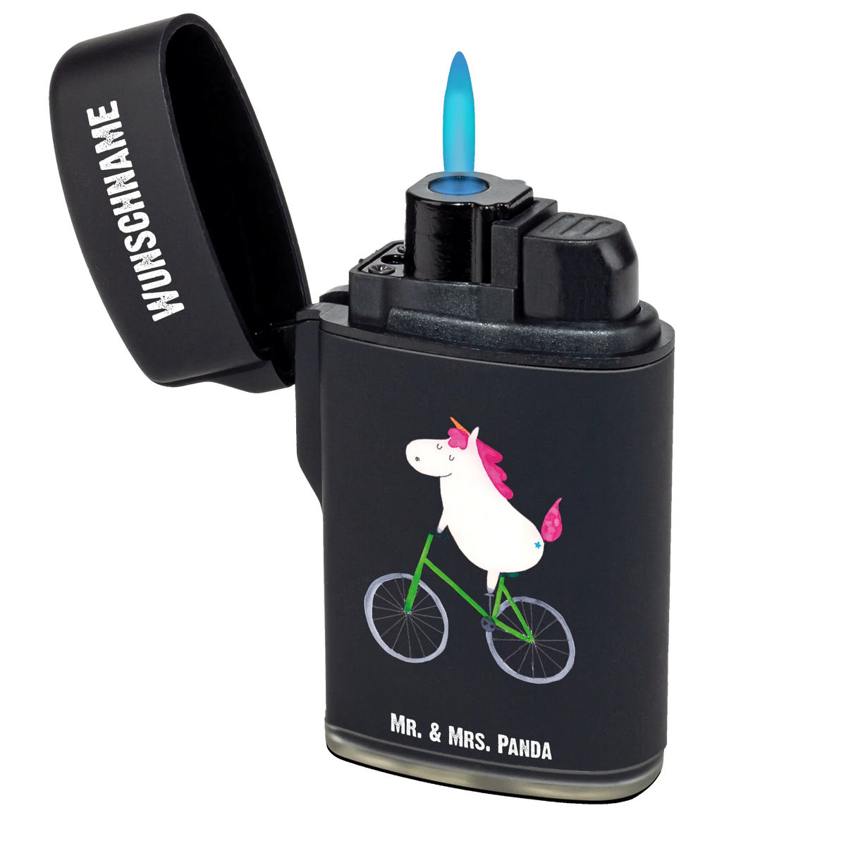 Personalised lighter unicorn cyclist Feuerzeug mit Name, Feuerzeug Personalisiert, Individuelles Feuerzeug, Personalisiertes Feuerzeug, Personalisierbares Feuerzeug, Gasfeuerzeug personalisiert, Unicorn, Einhorn, Einhörner, Einhorn Deko, Liebeskummer, Kummer, Luxusproblem, Bike, Konfetti, Radfahren, Feenstaub, Rad, Radfahrer