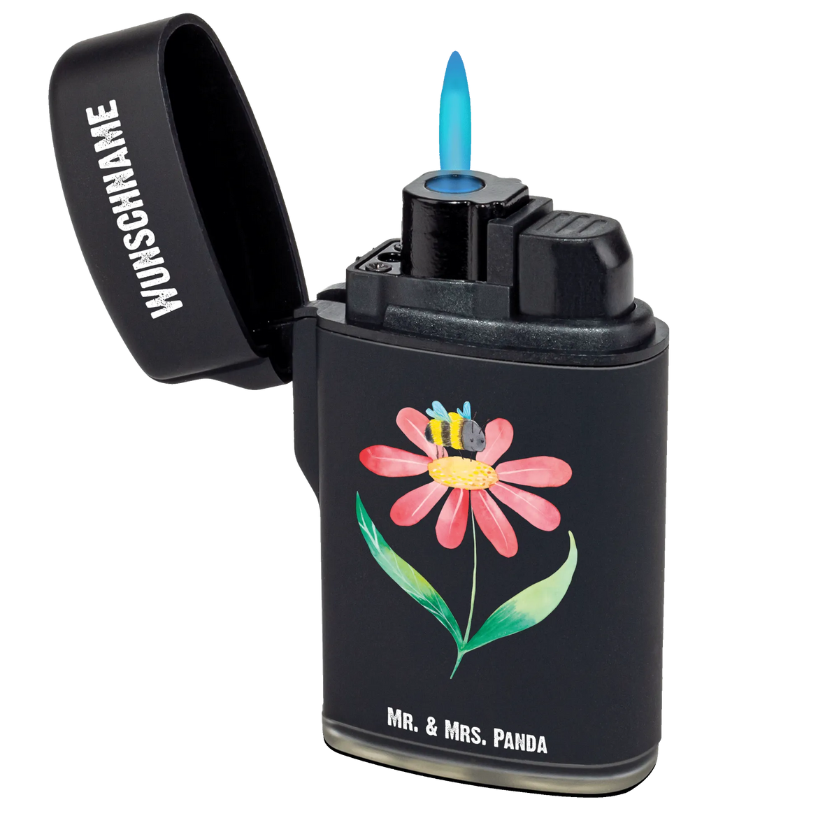 Personalisiertes Feuerzeug Hummel Blume Gasfeuerzeug personalisiert, Personalisierbares Feuerzeug, Individuelles Feuerzeug, Feuerzeug Personalisiert, Feuerzeug mit Name, Personalisiertes Feuerzeug, Lustige Sprüche, Tiere, Tiermotive, Gute Laune, Wespe, Blume, Natur, Flauschig, Feld, Biene, Hummel, Hummeln