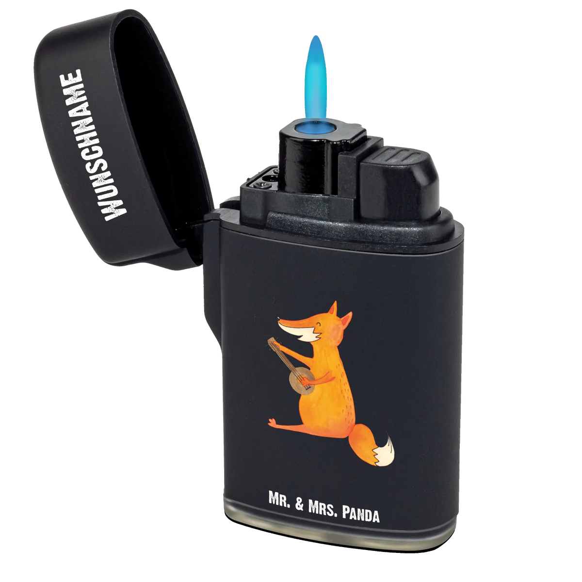 Personalised lighter Fox guitar Feuerzeug Personalisiert, Individuelles Feuerzeug, Feuerzeug mit Name, Personalisiertes Feuerzeug, Gasfeuerzeug personalisiert, Personalisierbares Feuerzeug, Fuchs, Sänger, Musikerin, Füchse, Gitarre, Musik Spruch, Sängerin, Geschenk Musiker