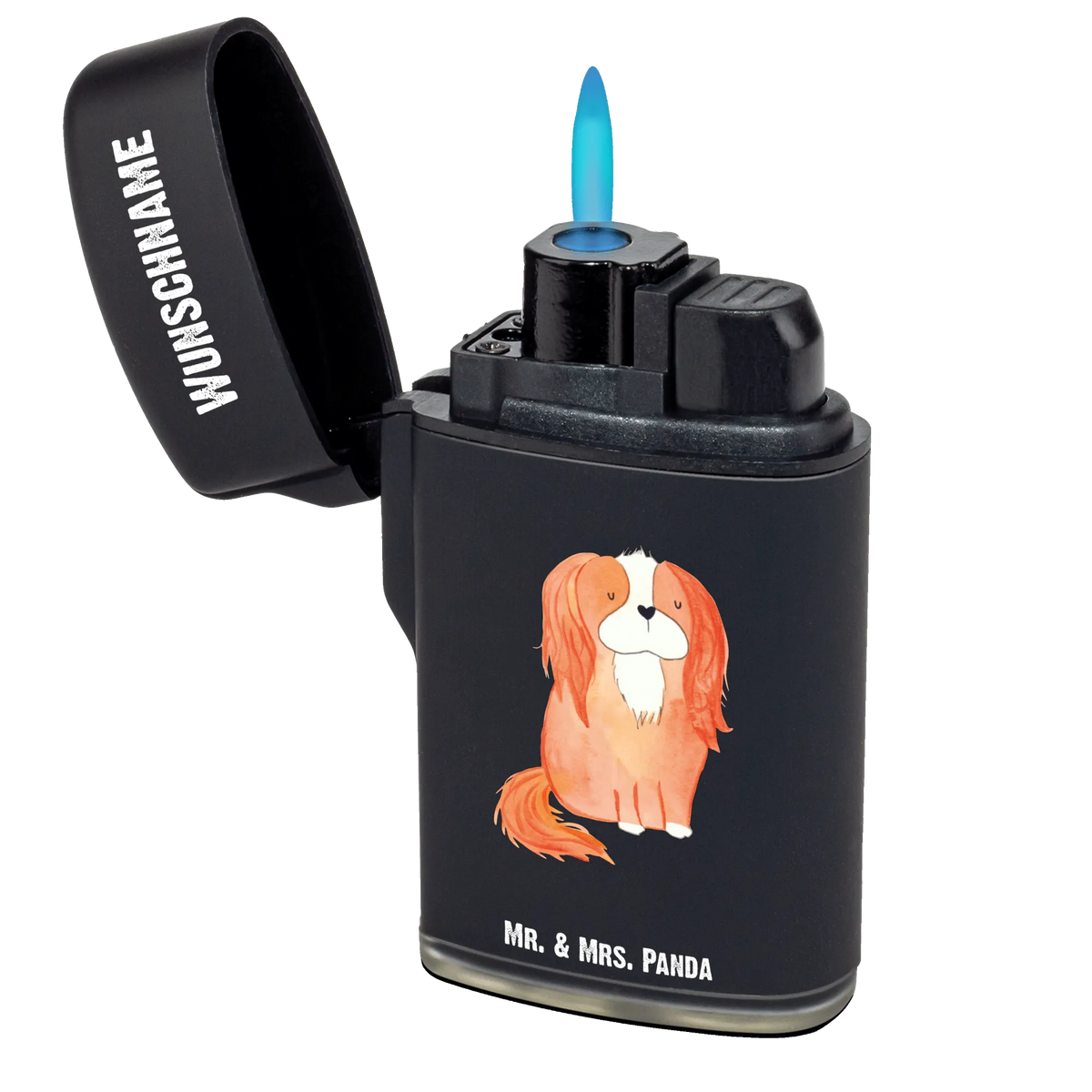 Personalisiertes Feuerzeug Hund Cavalier King Charles Spaniel Gasfeuerzeug personalisiert, Personalisierbares Feuerzeug, Personalisiertes Feuerzeug, Feuerzeug Personalisiert, Individuelles Feuerzeug, Feuerzeug mit Name, Sprüche, Hund, Hunderasse, Hundebesitzer, Hundemotiv, Haustier, Tierliebhaber, Spaniel, Spruch, Schönster Hund, Cockerspaniel, Cavalier King Charles Spaniel