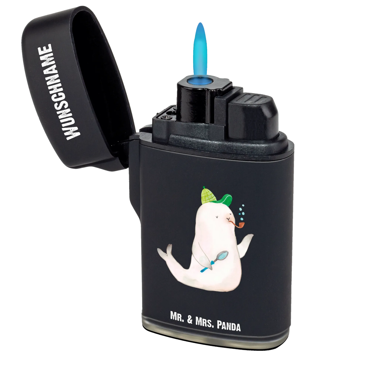 Personalisiertes Feuerzeug Robbe Sherlock Feuerzeug mit Name, Personalisierbares Feuerzeug, Feuerzeug Personalisiert, Personalisiertes Feuerzeug, Individuelles Feuerzeug, Gasfeuerzeug personalisiert, Lustige Sprüche, Tiere, Tiermotive, Gute Laune