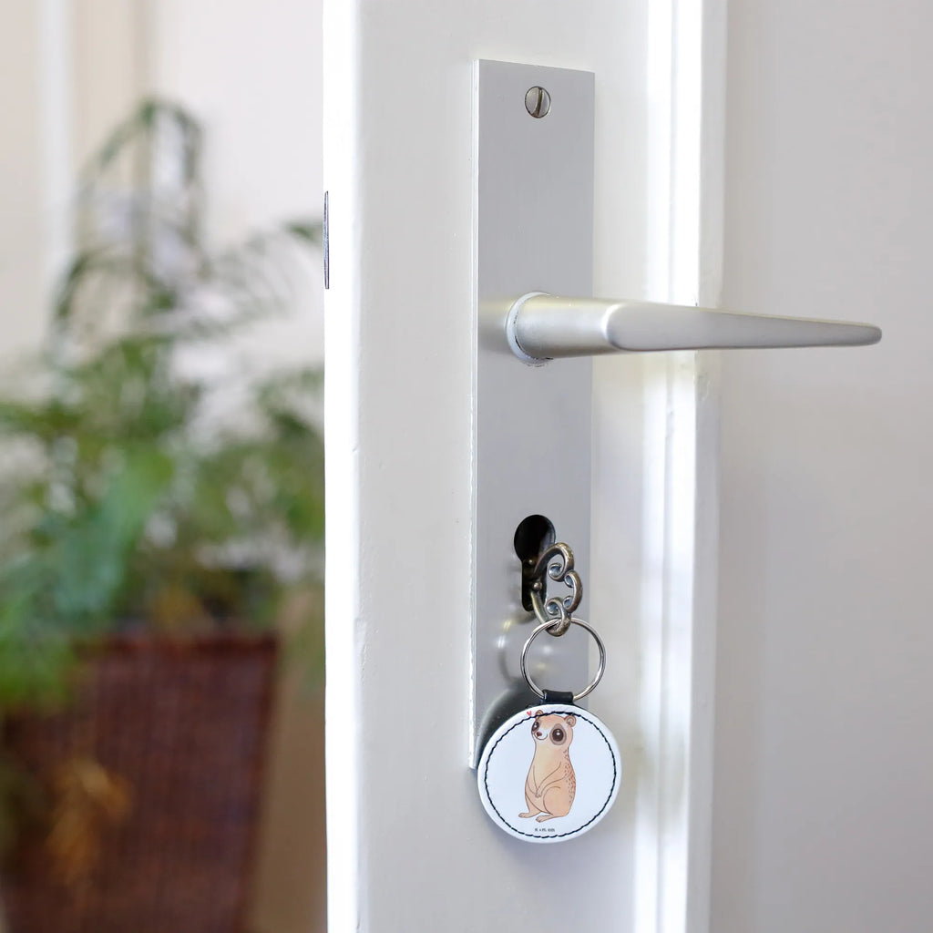 Okrągły brelok Plumplori Szczęśliwy Schlüsselaccessoire, mini schlüsselanhänger, schlüsselbund anhänger, Schlüsselanhänger, Taschenanhänger, Lustige Sprüche, Tiere, Tiermotive, Gute Laune, Niedlich, Plumplori, Glück