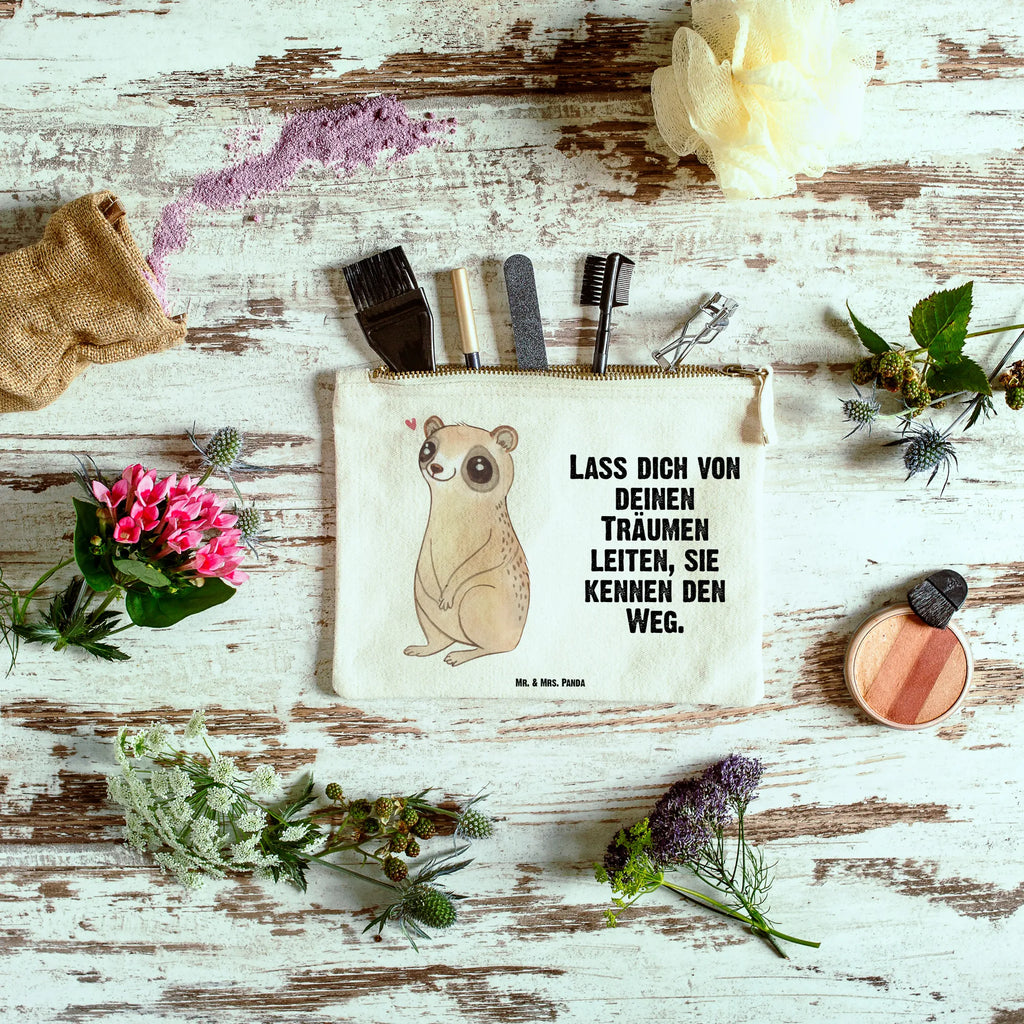 Make-up bag Slow loris Happy small animals, cute, funny, cute animal motives, hand drawn, small world, funny sayings, good mood, happy, gifts, gift ideas, special gifts, animal lover, card