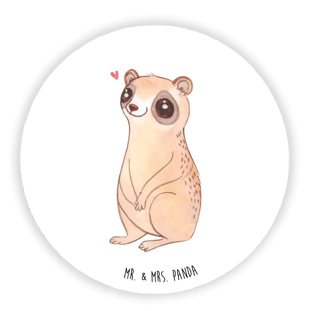 Round magnet Slow loris Happy Kühlschrankmagnet, kühlschrankmagnete, rundmagnet, magnete, Tiere, Tiermotive, Gute Laune, Lustige Sprüche, Niedlich, Glück, Plumplori