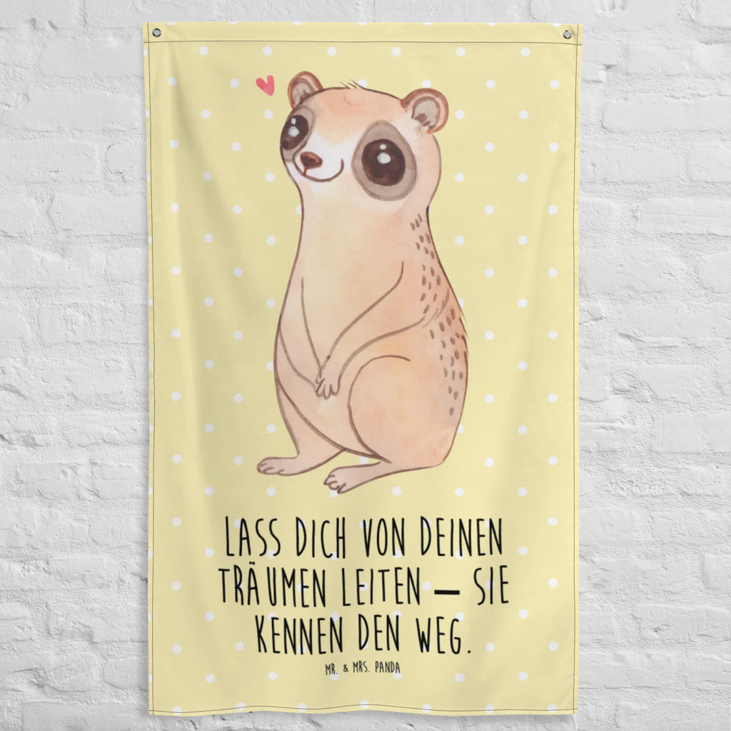 Tapestry Slow loris Happy Tapestry, Decoration, Wall hanging, Boho, small animals, cute, funny, cute animal motives, hand drawn, small world, funny sayings, good mood, happy, gifts, gift ideas, special gifts, animal lover, card