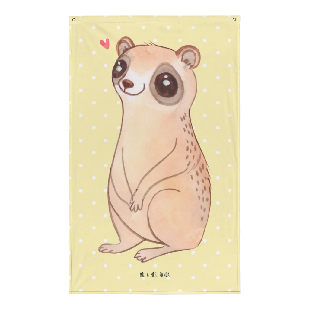 Tapestry Slow loris Happy Tapestry, Decoration, Wall hanging, Boho, small animals, cute, funny, cute animal motives, hand drawn, small world, funny sayings, good mood, happy, gifts, gift ideas, special gifts, animal lover, card