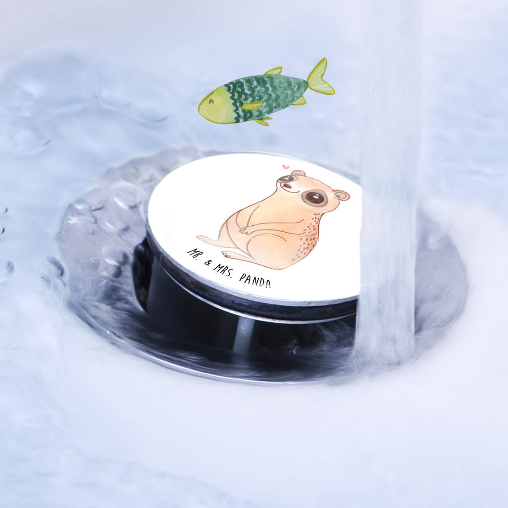 Sink plug Slow loris Happy washbasin plugs, drain plugs, stoppers, drain set, Washbasin plugs, universal, washbasin, small animals, cute, funny, cute animal motives, hand drawn, small world, funny sayings, good mood, happy, gifts, gift ideas, special gifts, animal lover, card