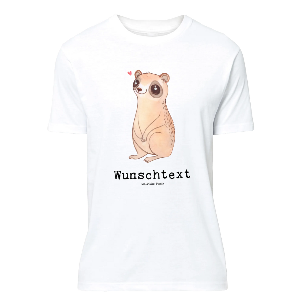 Personalised T-Shirt Slow loris Happy T-Shirt Personalisiert, T-Shirt mit Aufruck, T-Shirt mit Namen, Gute Laune, Lustige Sprüche, Tiere, Tiermotive, Niedlich, Glück, Plumplori