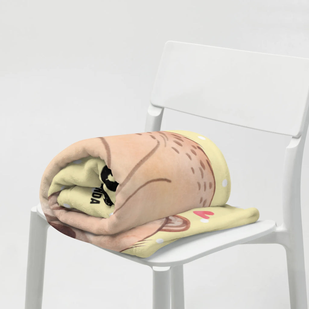 Personalised blanket Slow loris Happy Kuscheldecke mit Namen, Kuscheldecke bedrucken, Decke mit Namen, Personalisierte Decke, Decke bedrucken, Tiermotive, Gute Laune, lustige Sprüche, Tiere, Niedlich, Plumplori, Glück