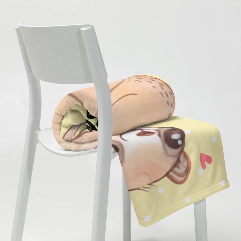 Personalised blanket Slow loris Happy Kuscheldecke mit Namen, Kuscheldecke bedrucken, Decke mit Namen, Personalisierte Decke, Decke bedrucken, Tiermotive, Gute Laune, lustige Sprüche, Tiere, Niedlich, Plumplori, Glück