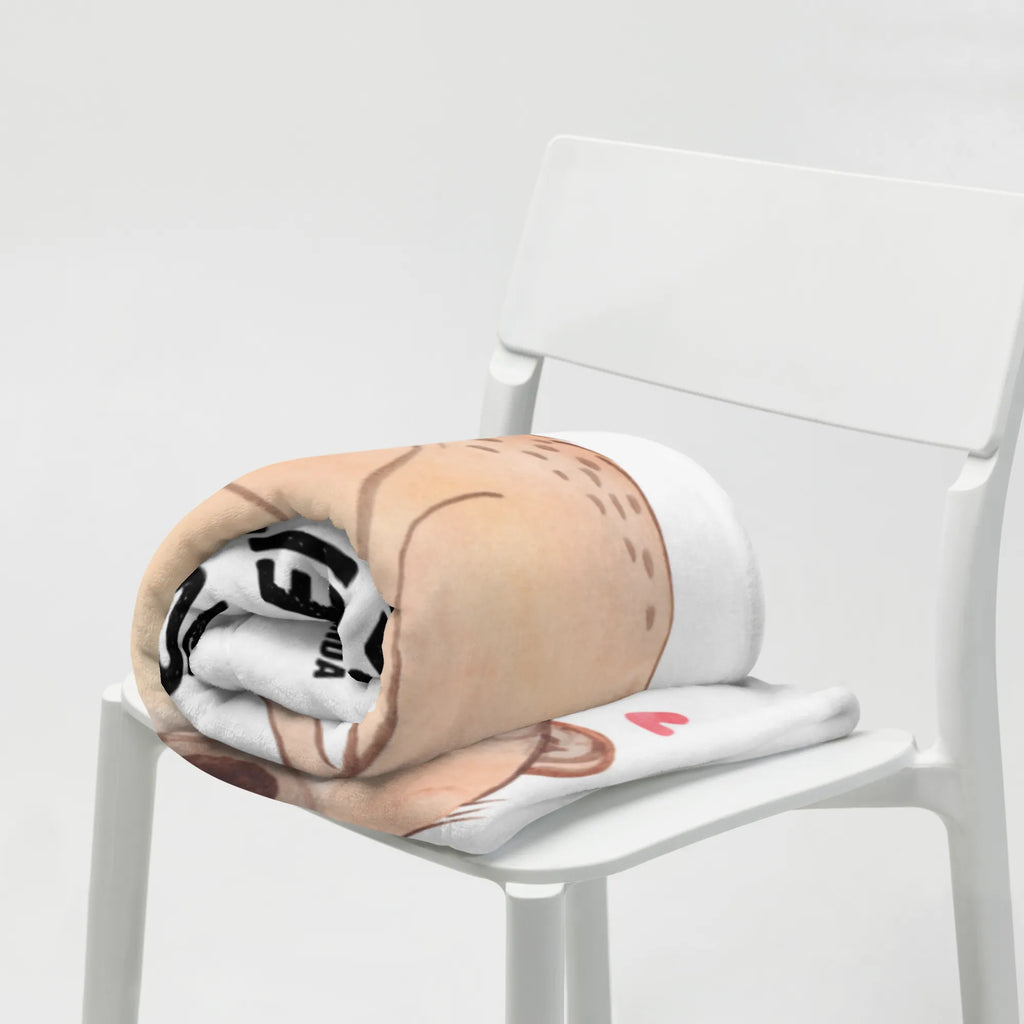 Babydecke Plumplori Glücklich Babygeschenk, Babydecke, Geschenk Geburt, Krabbeldecke, Babyecke Kuscheldecke, Tiermotive, Gute Laune, lustige Sprüche, Tiere, Plumplori, Niedlich, Glück