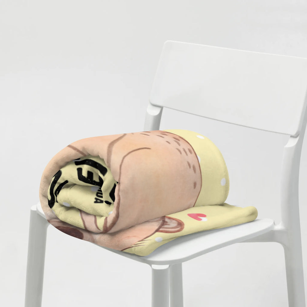 Babydecke Plumplori Glücklich Babygeschenk, Babydecke, Geschenk Geburt, Krabbeldecke, Babyecke Kuscheldecke, Tiermotive, Gute Laune, lustige Sprüche, Tiere, Plumplori, Niedlich, Glück