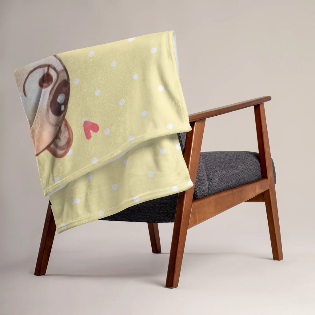 Babydecke Plumplori Glücklich Babygeschenk, Babydecke, Geschenk Geburt, Krabbeldecke, Babyecke Kuscheldecke, Tiermotive, Gute Laune, lustige Sprüche, Tiere, Plumplori, Niedlich, Glück