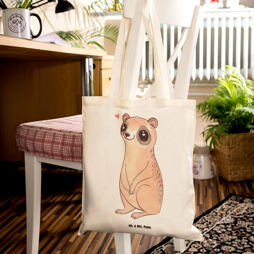 Tote bag Slow loris Happy Laptoptasche, Jutebeutel, Shopper, Tragetasche, Alltagstasche, Strandtasche, Leinentasche, Beuteltasche, Schultasche, uni tasche, baumwollbeutel, büchertasche, Einkaufstasche, Stoffbeutel, Henkeltasche, Einkaufsbeutel, Badetasche, Jutetasche, Beutel, Tasche, Schultertasche, Baumwolltasche, tote bag, Tüte, Statementbeutel, unitasche, shopping tasche, Stofftasche, bedruckte tasche, Einkaufstüte, Umhängetasche, Tiermotive, Tiere, lustige Sprüche, Gute Laune, Glück, Niedlich, Plumplori
