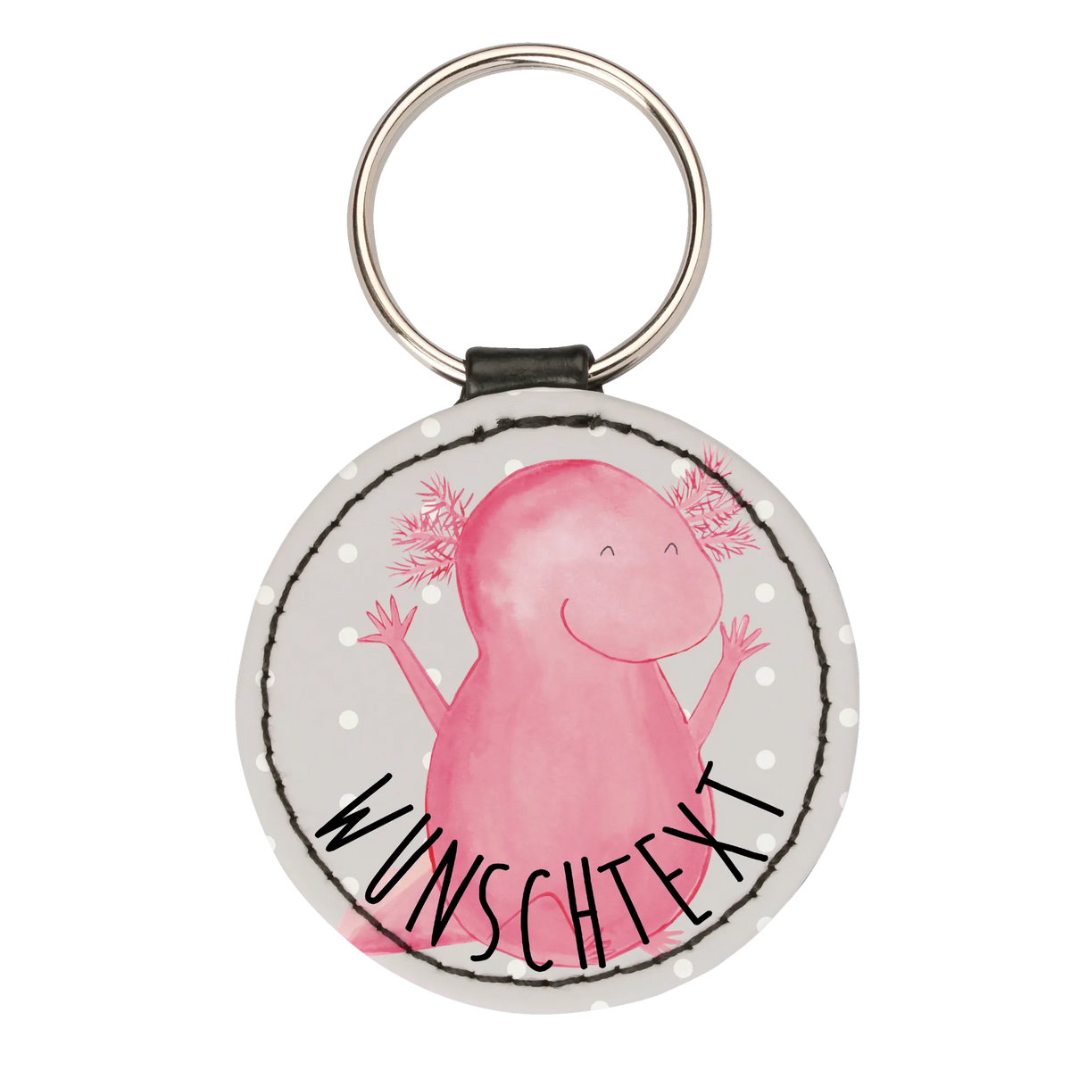Personalised key ring axolotl Hooray Axelotl, marine animals, Mexican walking fish, salamander, fun, satisfaction, amphibian, joy, tail, cheerful