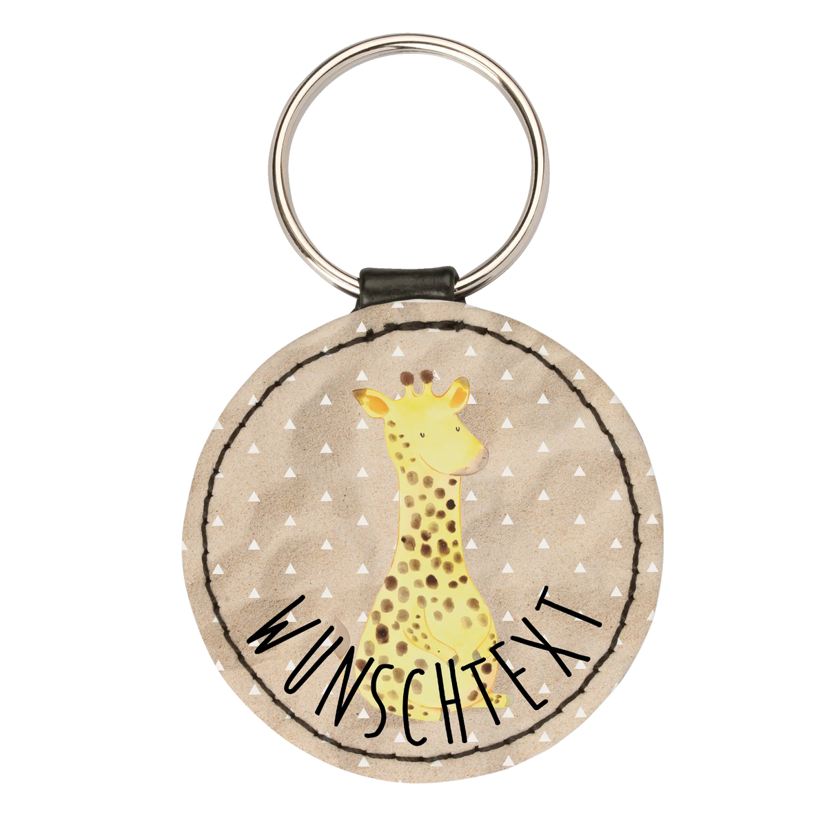 Personalised key ring giraffe Satisfied Africa, Adventure