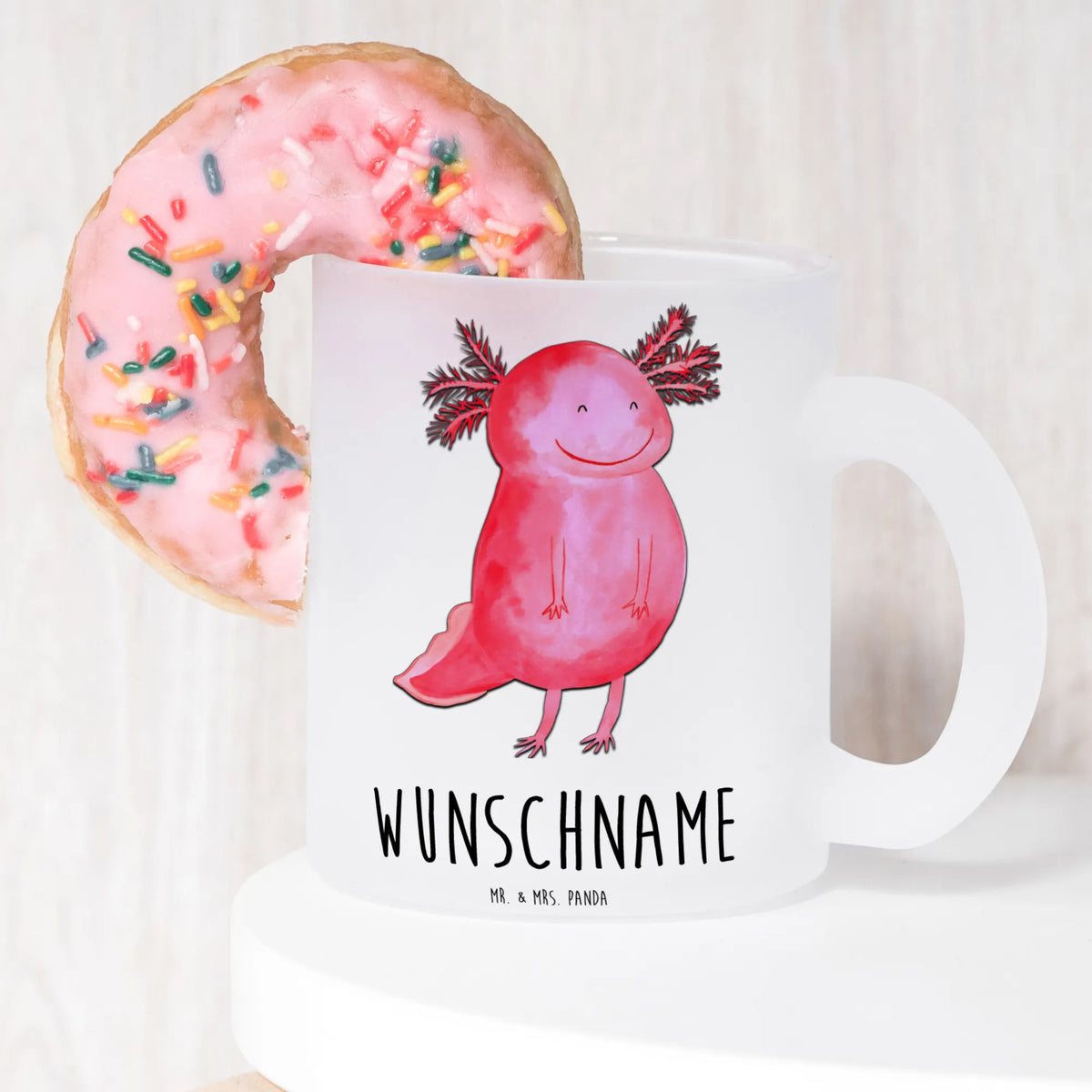 Personalized Tea Cup axolotl Happy Axelotl, marine animals, Mexican walking fish, salamander, amphibian, tail, good mood