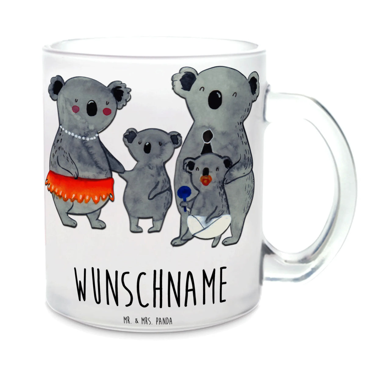 Personalized Tea Cup Koala Family Father's Day, Mother's Day, siblings, family life, children