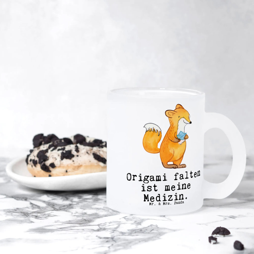 Glass tea cup Fox origami glass, Tea cup, mug, tea, tea glass, Gift, sport, hobby, giving, thank you, award, profit, athlete, Japanese Folding Art, Origami, Crafts, DIY, Paper Folding